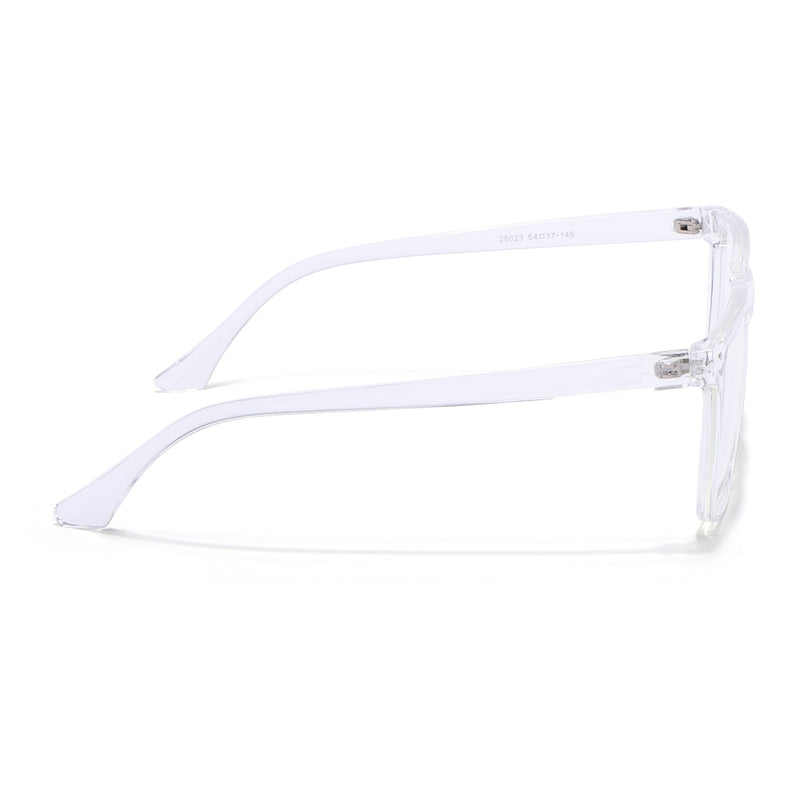 Eyejack Canment Transparent Wayfarer Eyeglasses for Men & Women (CM28023FCL1916-C9)