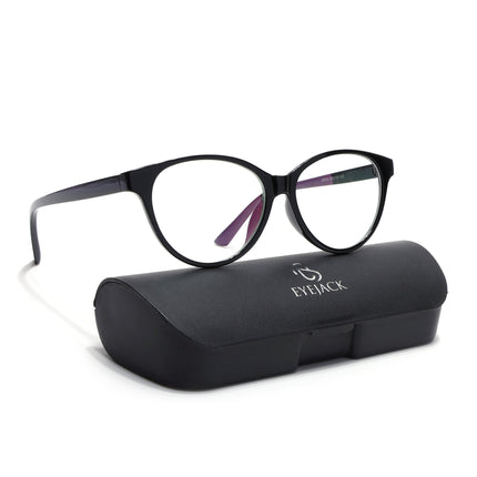 Eyejack Canment Black Cateye Eyeglasses for Women (CM28024FCL1918-C1)