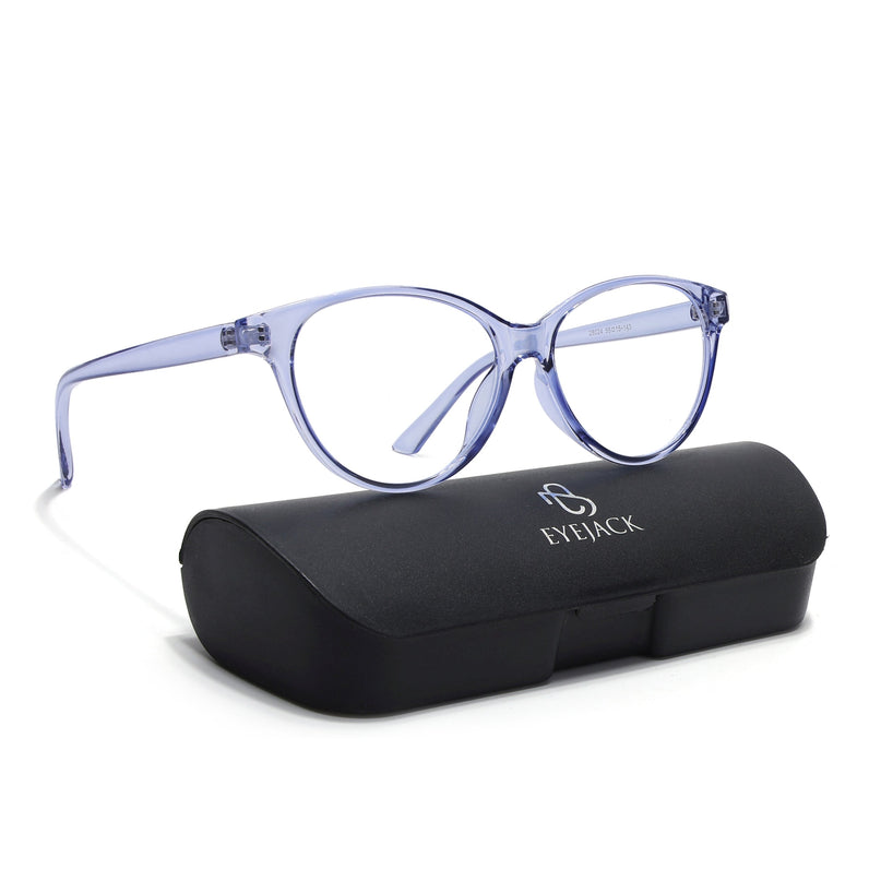 Eyejack Canment Blue Cateye Eyeglasses for Women (CM28024FCL1919-C2)