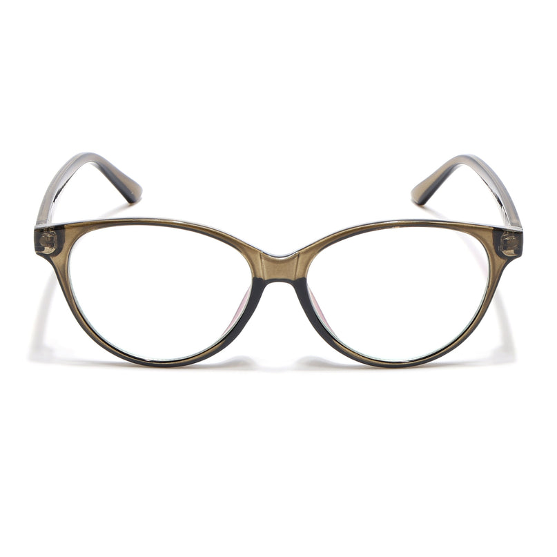Eyejack Canment Olive Cateye Eyeglasses for Women (CM28024FCL1920-C3)