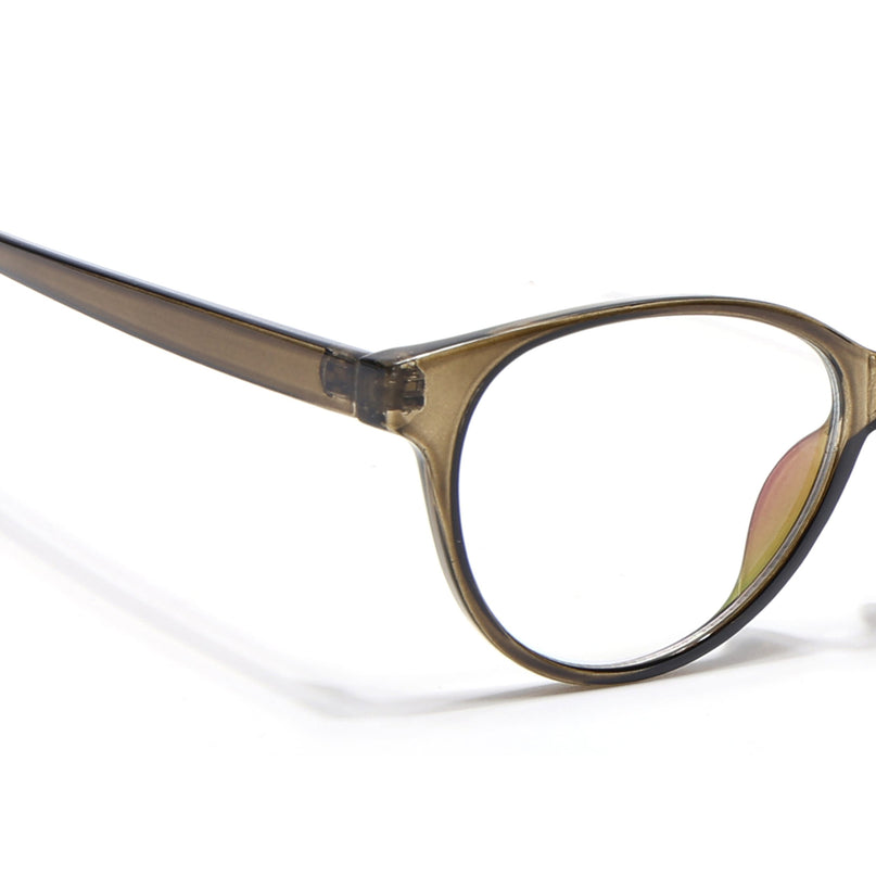 Eyejack Canment Olive Cateye Eyeglasses for Women (CM28024FCL1920-C3)