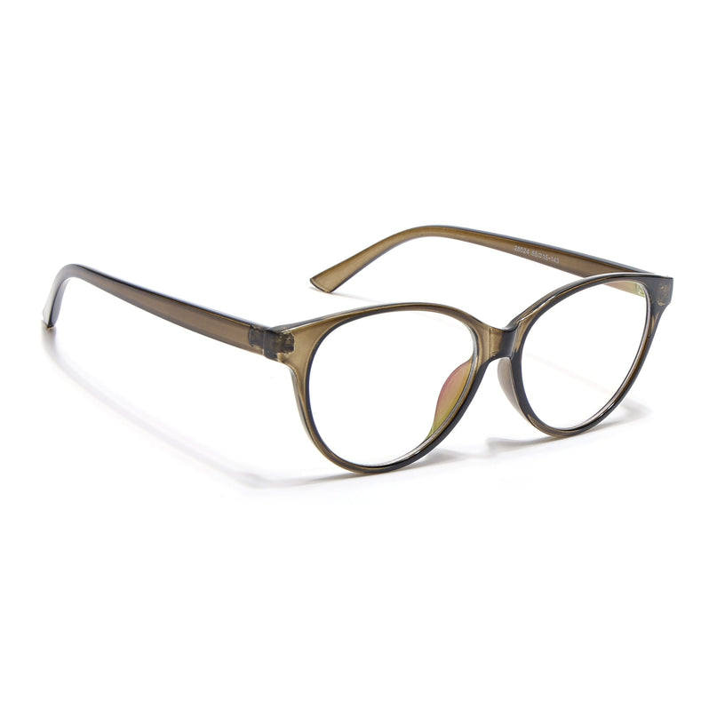 Eyejack Canment Olive Cateye Eyeglasses for Women (CM28024FCL1920-C3)