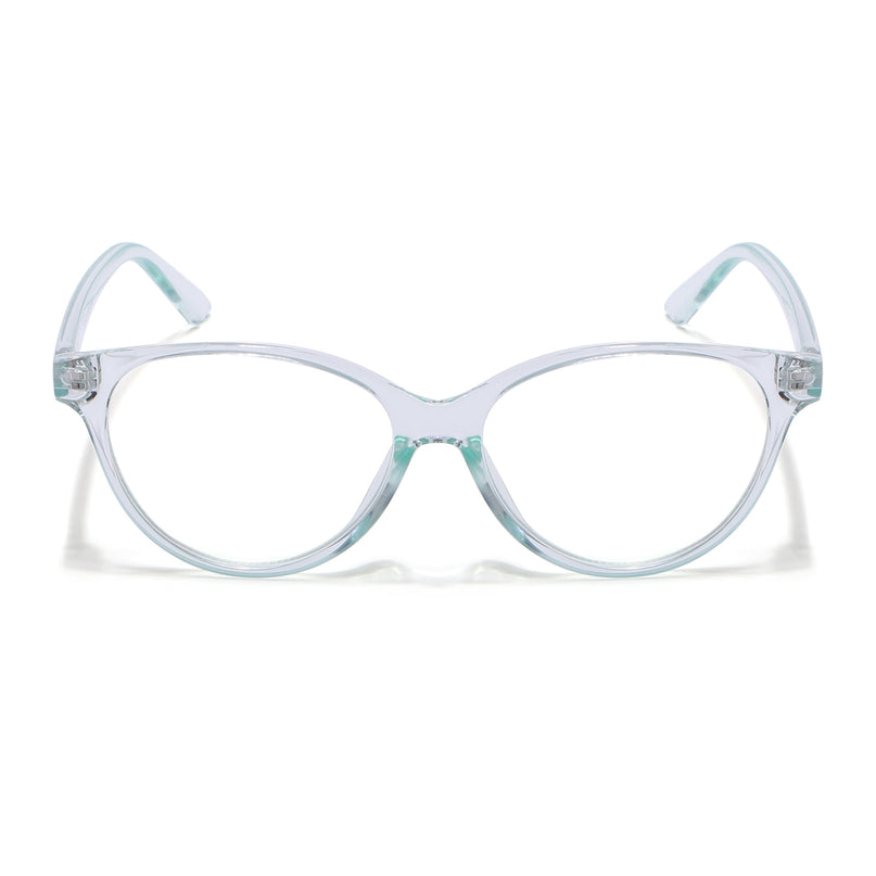 Eyejack Canment Sea Green Cateye Eyeglasses for Women (CM28024FCL1921-C4)