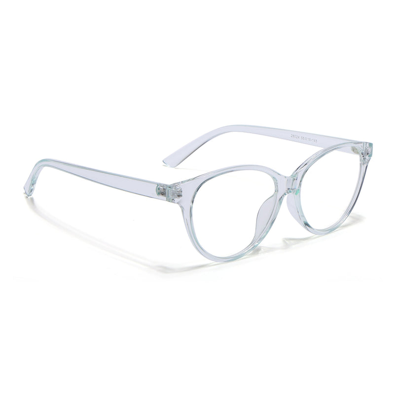 Eyejack Canment Sea Green Cateye Eyeglasses for Women (CM28024FCL1921-C4)