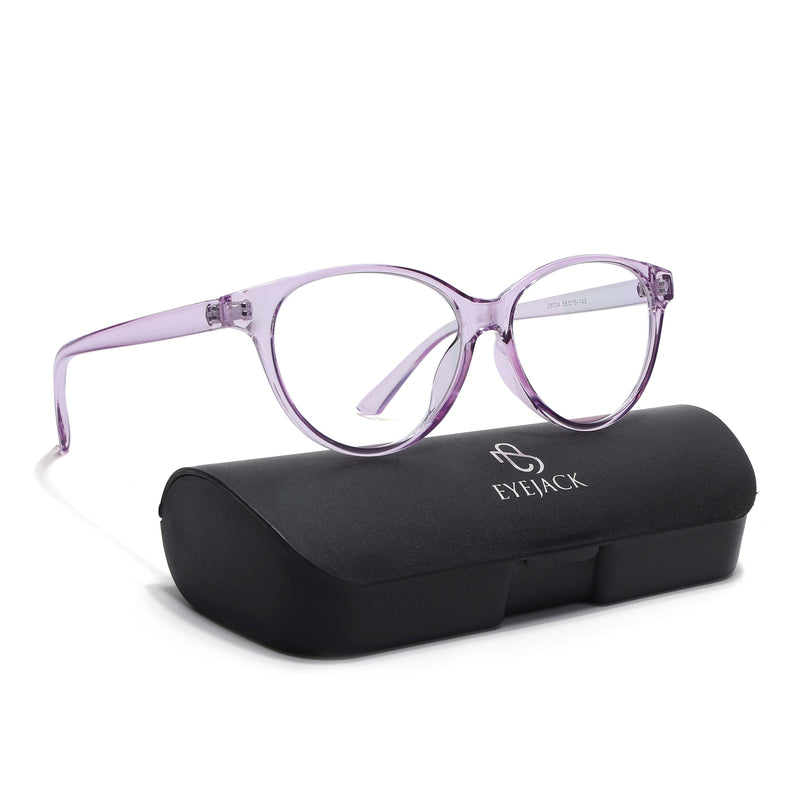 Eyejack Canment Purple Cateye Eyeglasses for Women (CM28024FCL1922-C5)