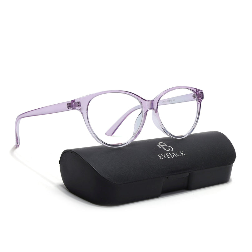 Eyejack Canment Light Purple Cateye Eyeglasses for Women (CM28024FCL1923-C6)