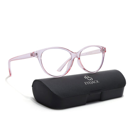 Eyejack Canment Pink Cateye Eyeglasses for Women (CM28024FCL1924-C7)