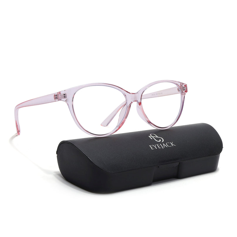 Eyejack Canment Pink Cateye Eyeglasses for Women (CM28024FCL1924-C7)