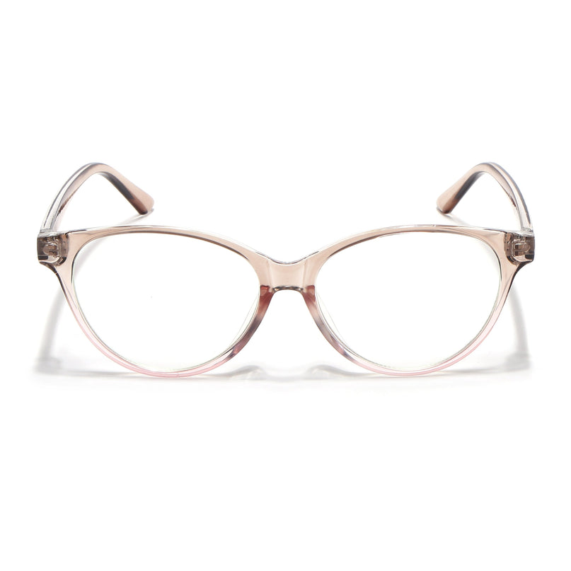 Eyejack Canment Brown & Clear Cateye Eyeglasses for Women (CM28024FCL1925-C8)