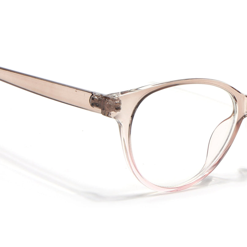 Eyejack Canment Brown & Clear Cateye Eyeglasses for Women (CM28024FCL1925-C8)
