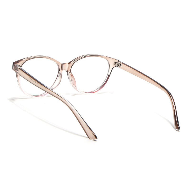 Eyejack Canment Brown & Clear Cateye Eyeglasses for Women (CM28024FCL1925-C8)