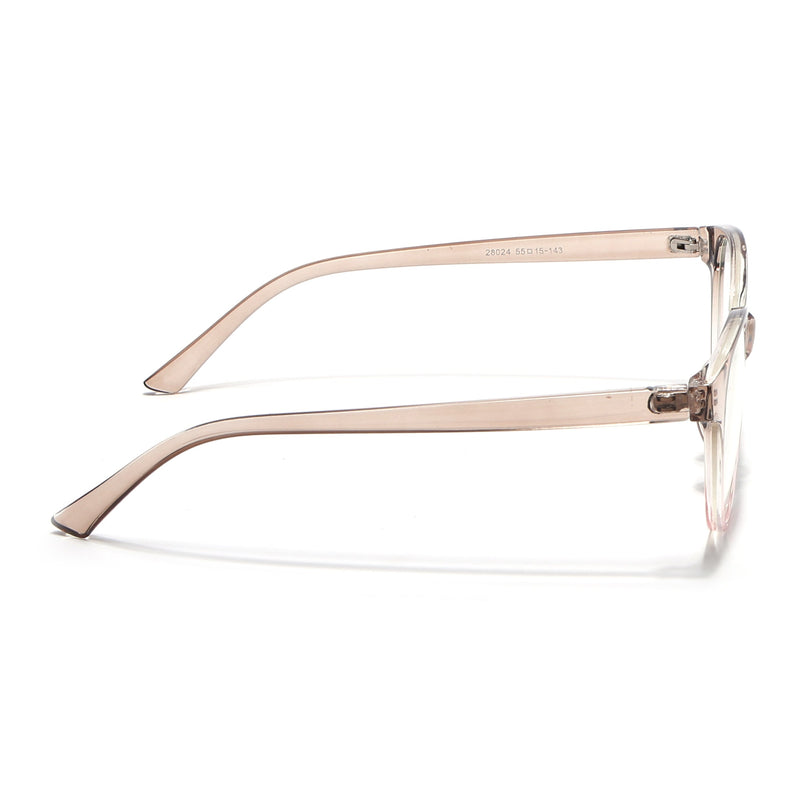 Eyejack Canment Brown & Clear Cateye Eyeglasses for Women (CM28024FCL1925-C8)