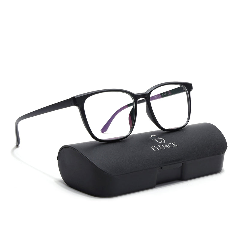 Eyejack Canment Matt Black Wayfarer Eyeglasses for Men & Women (CM28030FCL1927-C2)