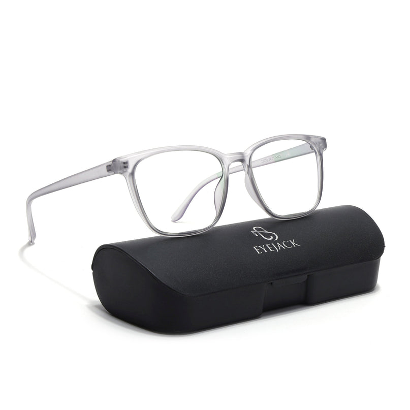 Eyejack Canment Grey Wayfarer Eyeglasses for Men & Women (CM28030FCL1928-C3)