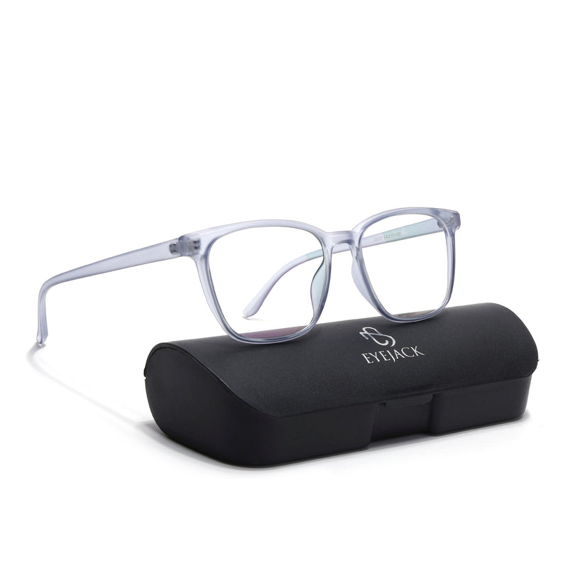 Eyejack Canment Blue Wayfarer Eyeglasses for Men & Women (CM28030FCL1932-C7)