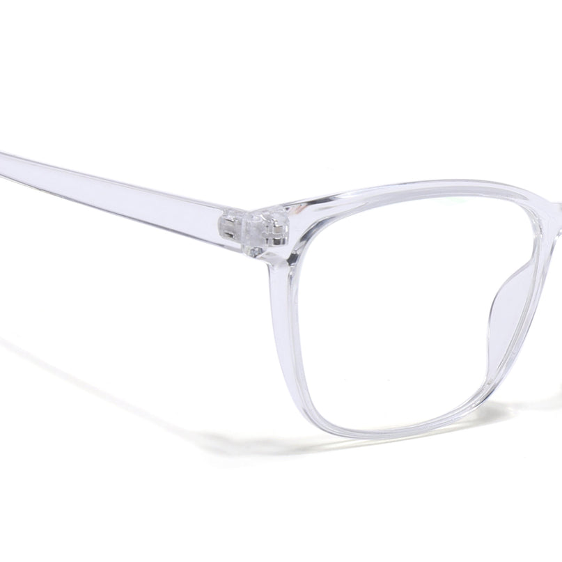 Eyejack Canment Transparent Wayfarer Eyeglasses for Men & Women (CM28030FCL1934-C9)