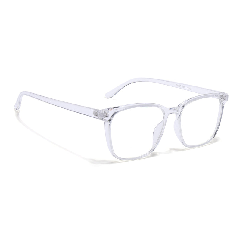 Eyejack Canment Transparent Wayfarer Eyeglasses for Men & Women (CM28030FCL1934-C9)
