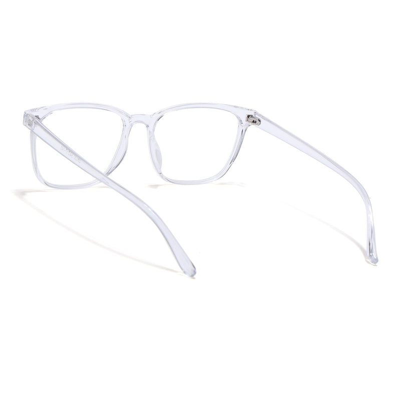 Eyejack Canment Transparent Wayfarer Eyeglasses for Men & Women (CM28030FCL1934-C9)