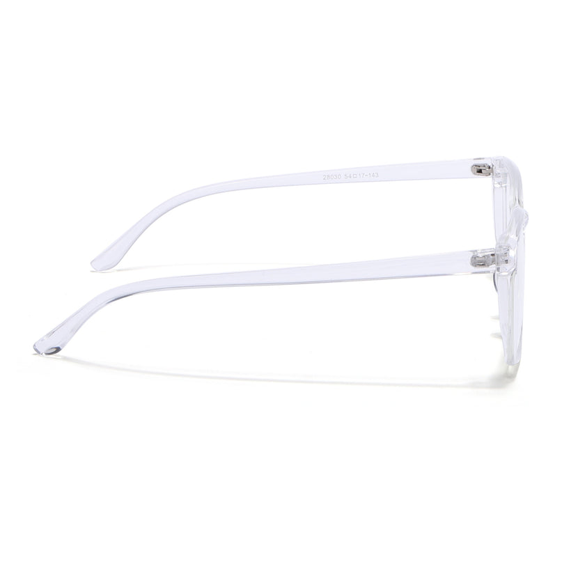 Eyejack Canment Transparent Wayfarer Eyeglasses for Men & Women (CM28030FCL1934-C9)
