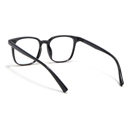 Eyejack Canment Shine Black Square Eyeglasses for Men & Women (CM28060FCL1936-C1)