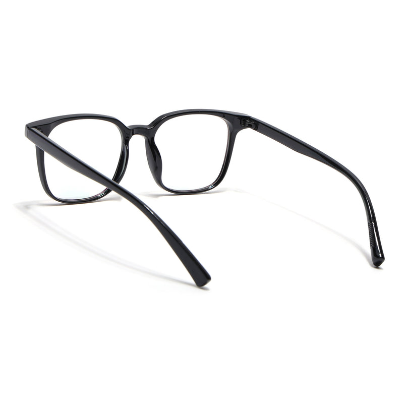 Eyejack Canment Shine Black Square Eyeglasses for Men & Women (CM28060FCL1936-C1)