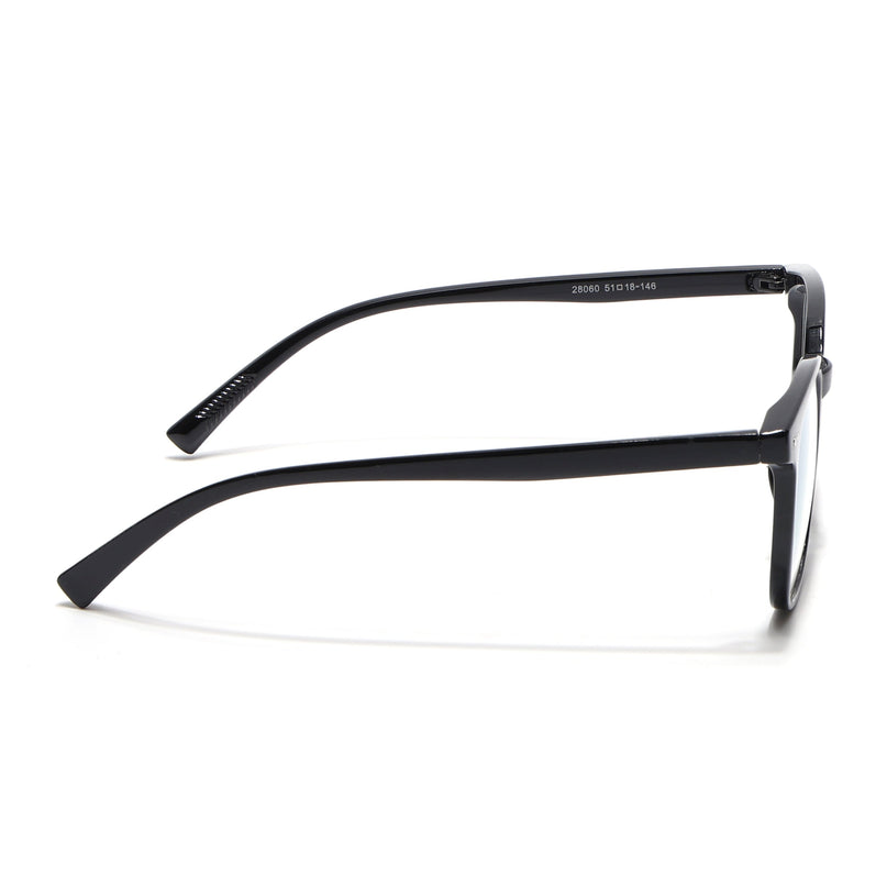 Eyejack Canment Shine Black Square Eyeglasses for Men & Women (CM28060FCL1936-C1)