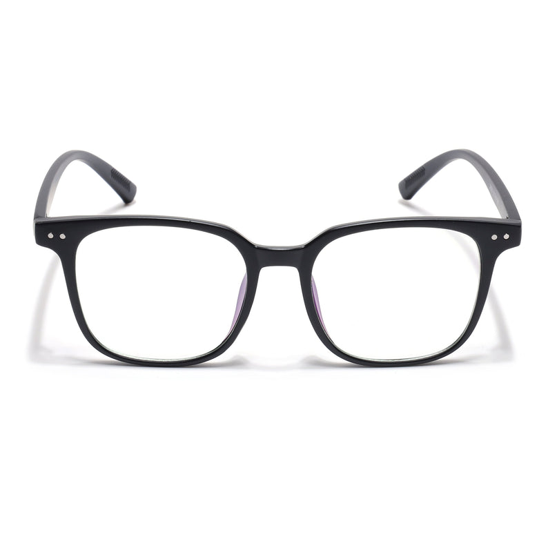 Eyejack Canment Matt Black Square Eyeglasses for Men & Women (CM28060FCL1937-C2)