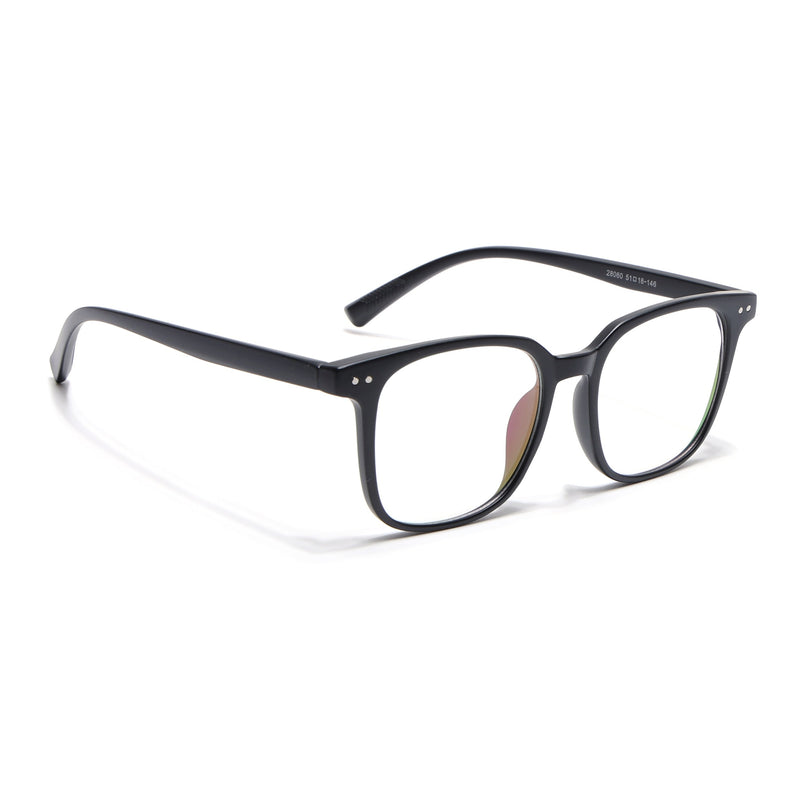 Eyejack Canment Matt Black Square Eyeglasses for Men & Women (CM28060FCL1937-C2)
