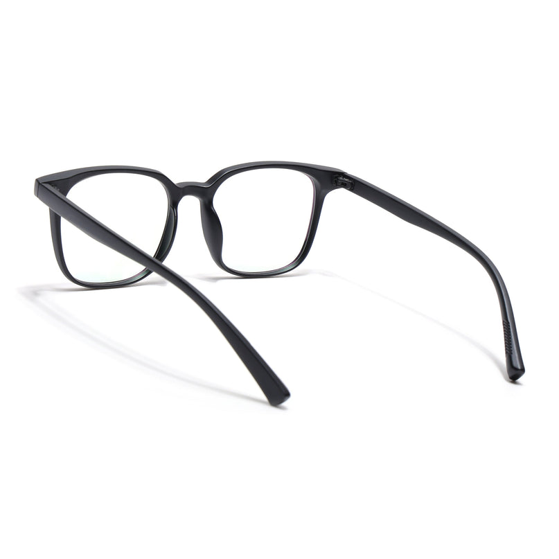 Eyejack Canment Matt Black Square Eyeglasses for Men & Women (CM28060FCL1937-C2)