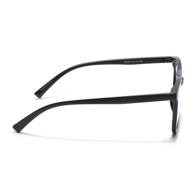 Eyejack Canment Matt Black Square Eyeglasses for Men & Women (CM28060FCL1937-C2)