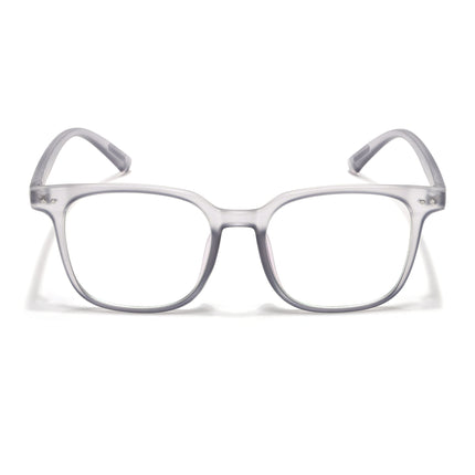 Eyejack Canment Grey Square Eyeglasses for Men & Women (CM28060FCL1938-C3)