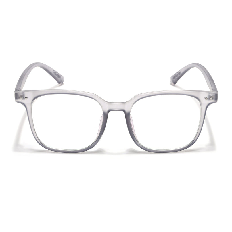 Eyejack Canment Grey Square Eyeglasses for Men & Women (CM28060FCL1938-C3)