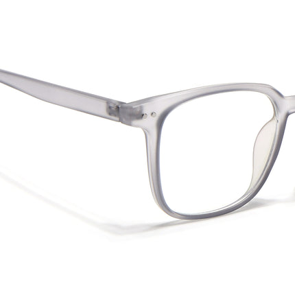 Eyejack Canment Grey Square Eyeglasses for Men & Women (CM28060FCL1938-C3)