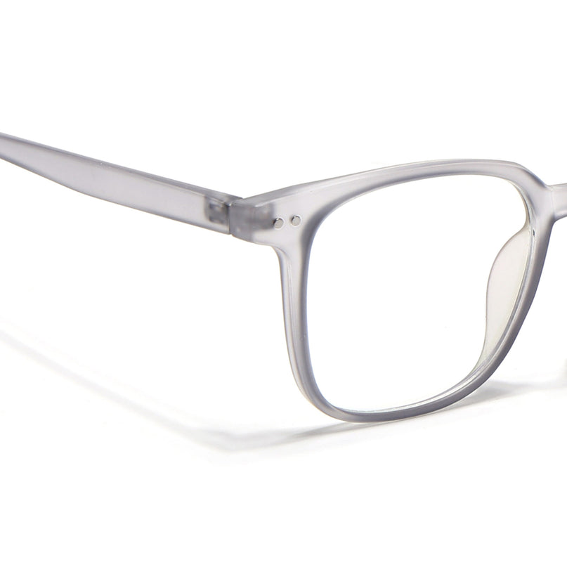 Eyejack Canment Grey Square Eyeglasses for Men & Women (CM28060FCL1938-C3)
