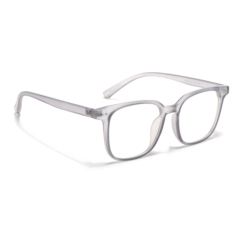 Eyejack Canment Grey Square Eyeglasses for Men & Women (CM28060FCL1938-C3)