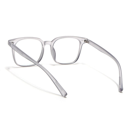 Eyejack Canment Grey Square Eyeglasses for Men & Women (CM28060FCL1938-C3)