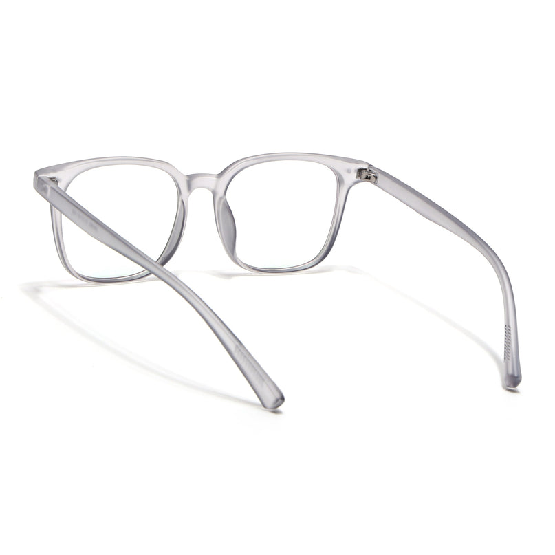Eyejack Canment Grey Square Eyeglasses for Men & Women (CM28060FCL1938-C3)