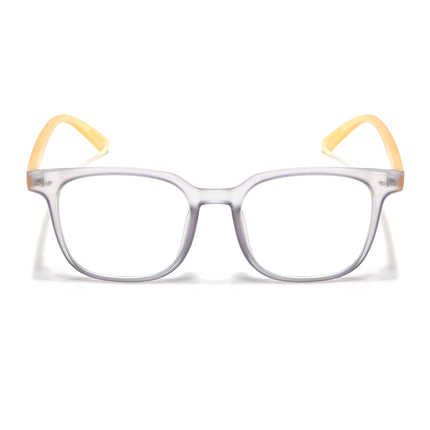 Eyejack Canment Grey Square Eyeglasses for Men & Women (CM28060FCL1939-C4)