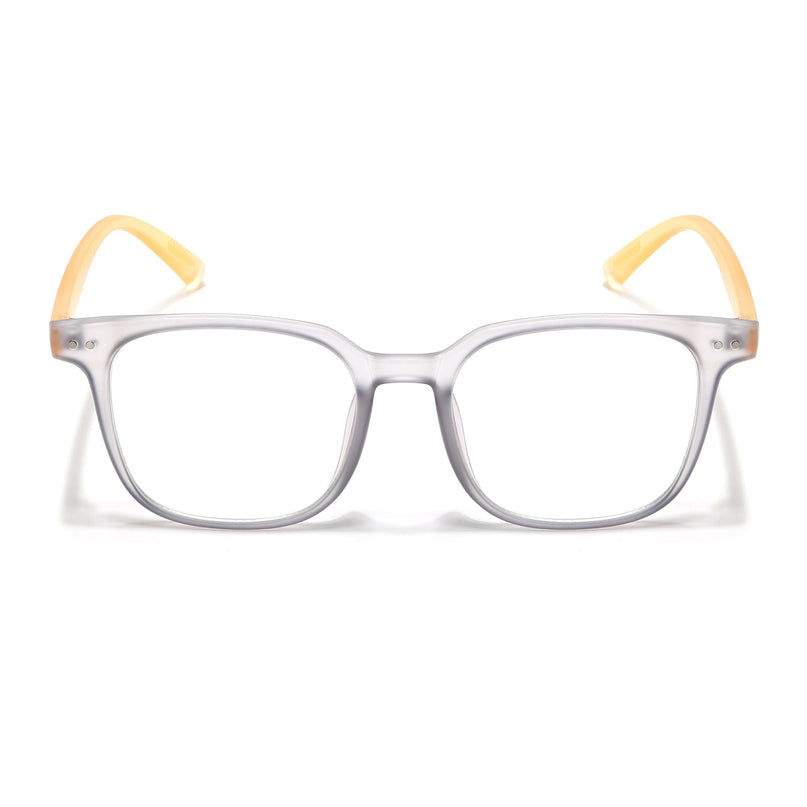 Eyejack Canment Grey Square Eyeglasses for Men & Women (CM28060FCL1939-C4)