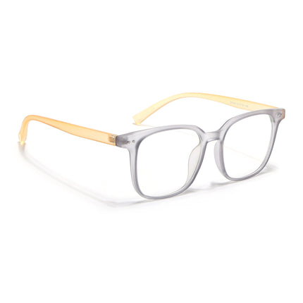 Eyejack Canment Grey Square Eyeglasses for Men & Women (CM28060FCL1939-C4)