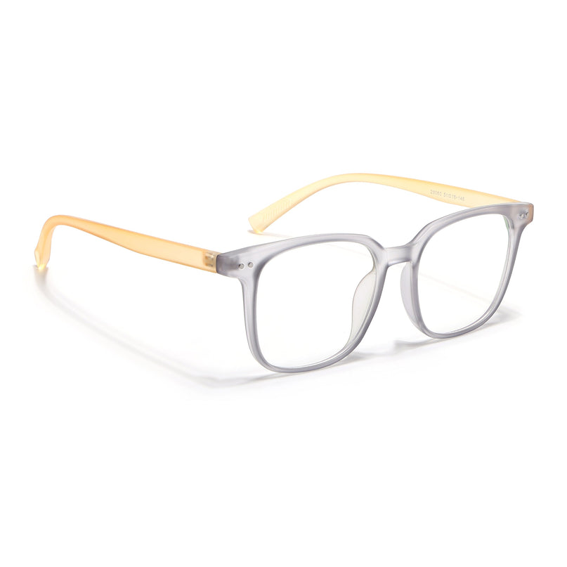 Eyejack Canment Grey Square Eyeglasses for Men & Women (CM28060FCL1939-C4)