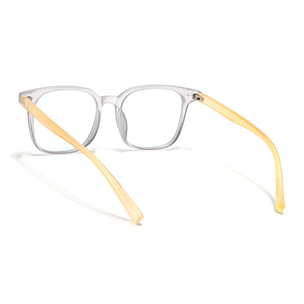 Eyejack Canment Grey Square Eyeglasses for Men & Women (CM28060FCL1939-C4)