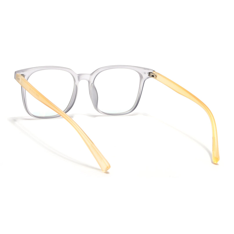 Eyejack Canment Grey Square Eyeglasses for Men & Women (CM28060FCL1939-C4)