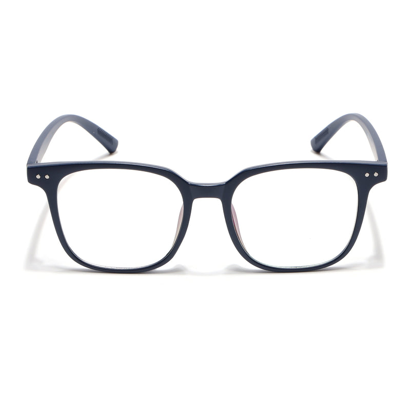 Eyejack Canment Navy Blue Square Eyeglasses for Men & Women (CM28060FCL1940-C5)