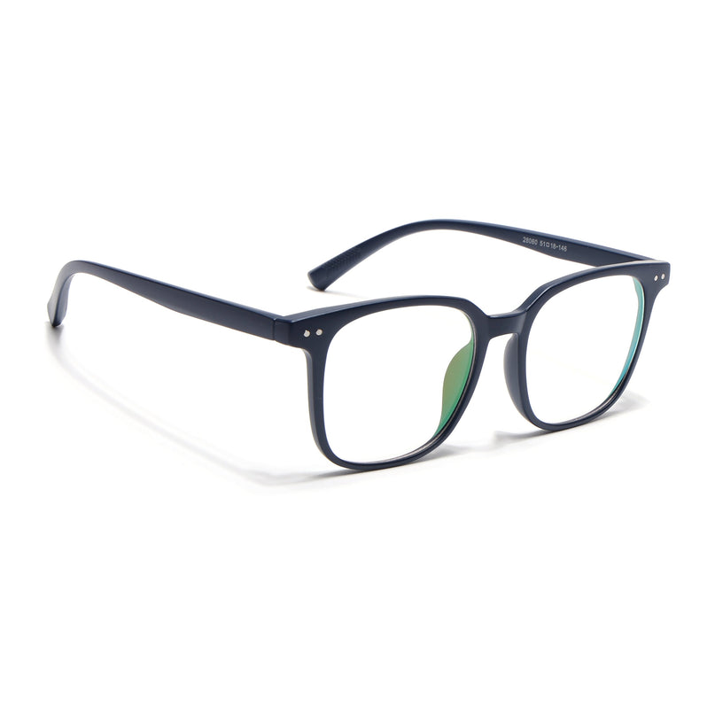 Eyejack Canment Navy Blue Square Eyeglasses for Men & Women (CM28060FCL1940-C5)
