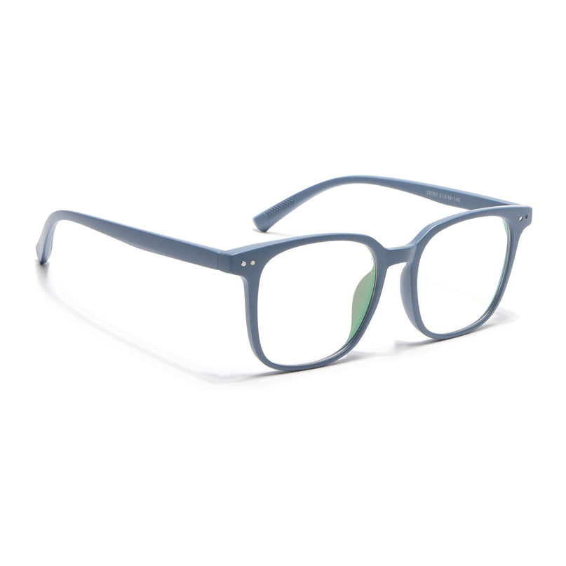 Eyejack Canment Sky Blue Square Eyeglasses for Men & Women (CM28060FCL1941-C6)