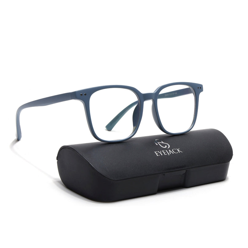 Eyejack Canment Sky Blue Square Eyeglasses for Men & Women (CM28060FCL1941-C6)