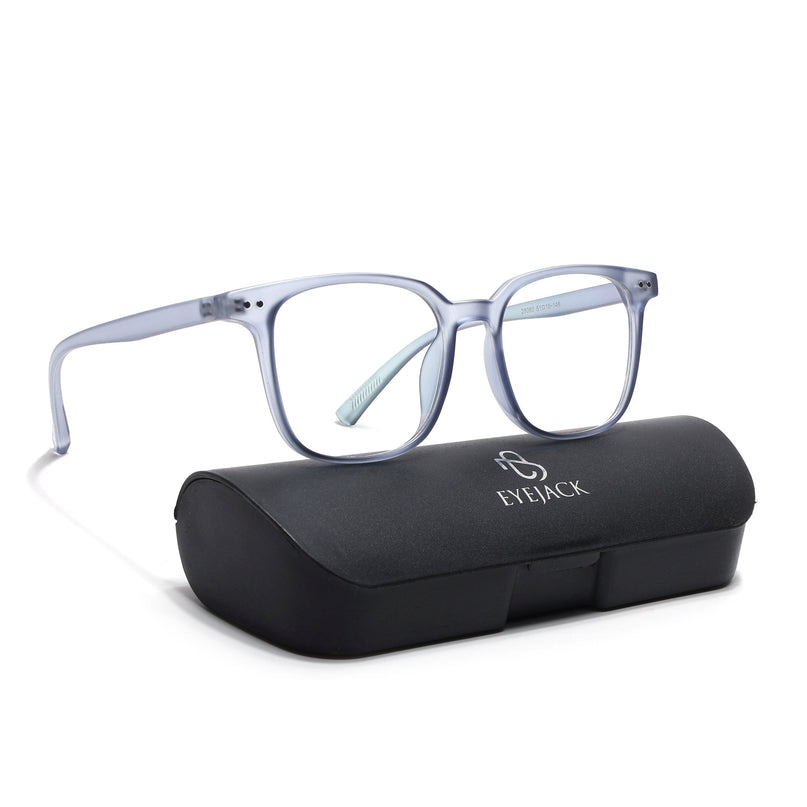 Eyejack Canment Blue Square Eyeglasses for Men & Women (CM28060FCL1942-C7)