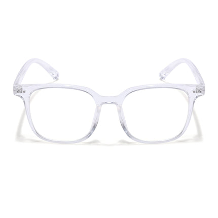 Eyejack Canment Transparent Square Eyeglasses for Men & Women (CM28060FCL1944-C9)