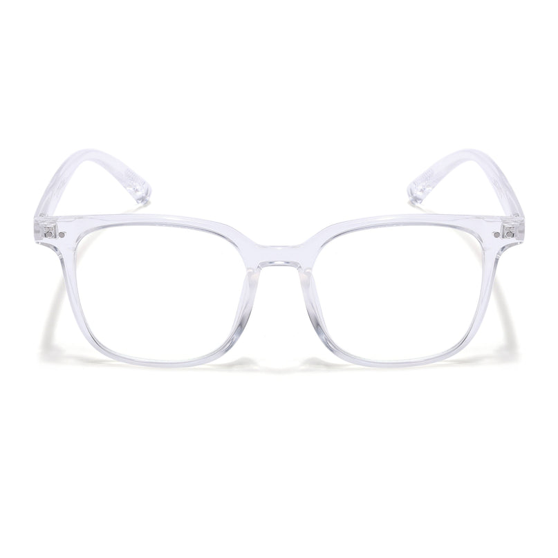 Eyejack Canment Transparent Square Eyeglasses for Men & Women (CM28060FCL1944-C9)